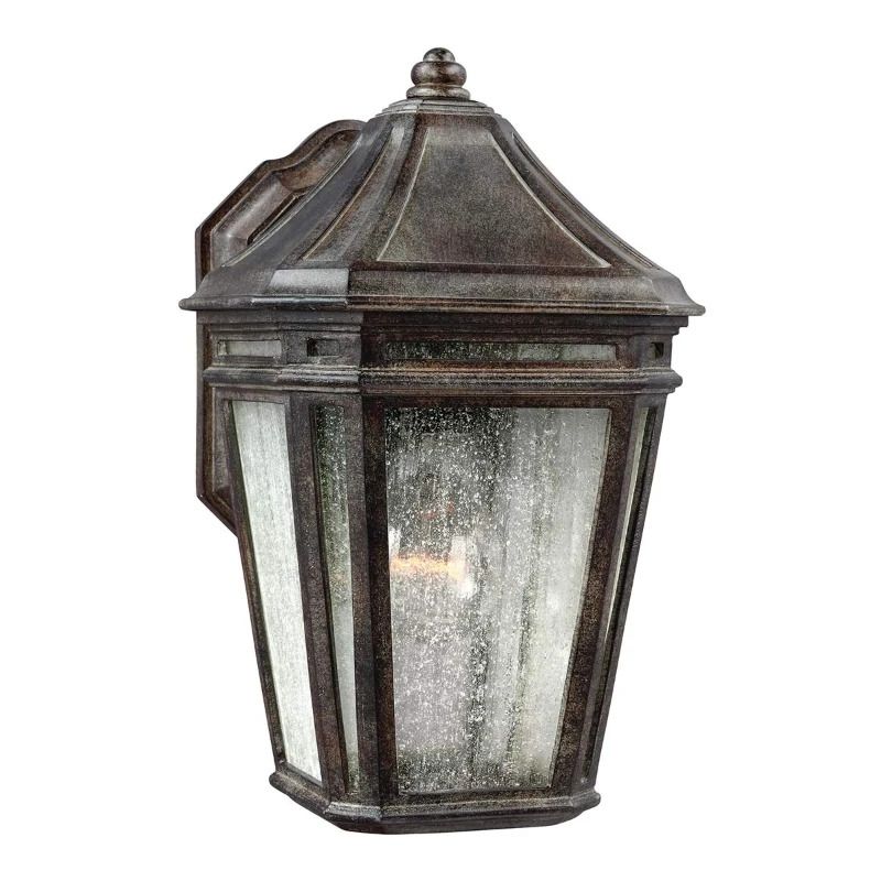Feiss LED Wand Buitenlamp Londontowne | 1X E27 Max 60W | IP44 | Dimbaar | Weathered Chestnut
