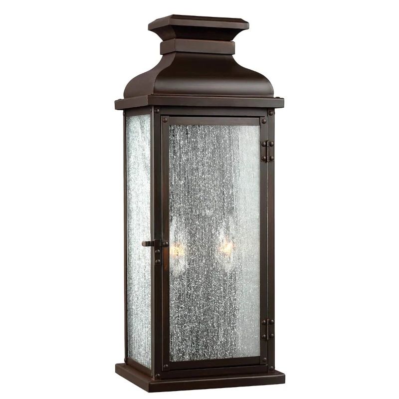 Feiss LED Wand Buitenlamp Pediment | 2X E14 Max 60W | IP44 | Dimbaar | Dark Aged Copper
