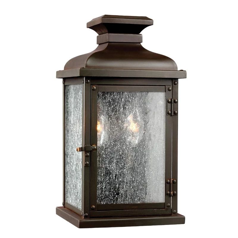 Feiss LED Wand Buitenlamp Pediment | 2X E14 Max 60W | IP44 | Dimbaar | Dark Aged Copper