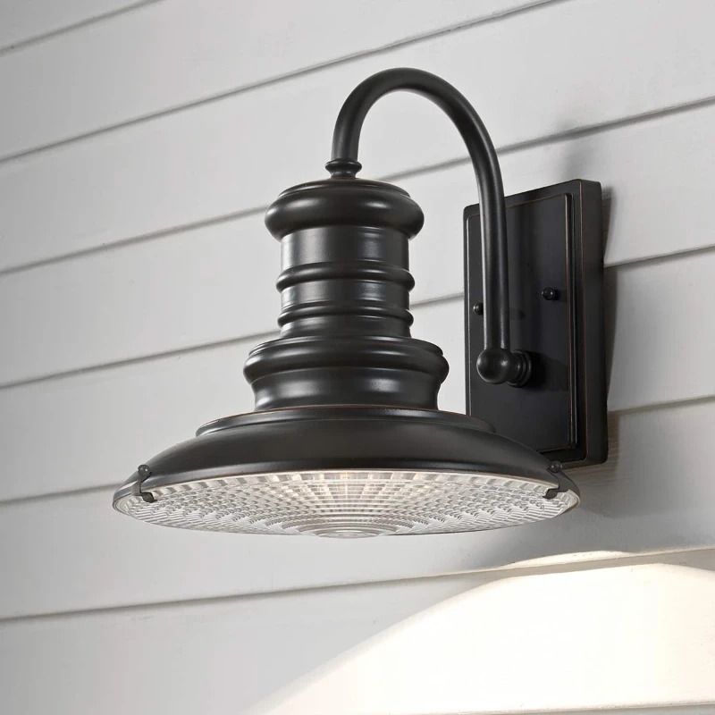 Feiss LED Wand Buitenlamp Redding Station | 1X E27 Max 60W | IP44 | Dimbaar | Restoration Bronze