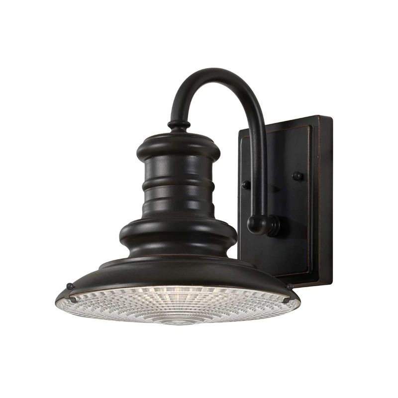 Feiss LED Wand Buitenlamp Redding Station | 1X E27 Max 60W | IP44 | Dimbaar | Restoration Bronze