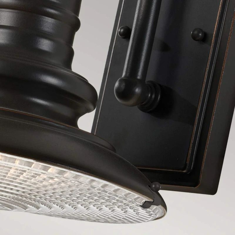 Feiss LED Wand Buitenlamp Redding Station | 1X E27 Max 60W | IP44 | Dimbaar | Restoration Bronze