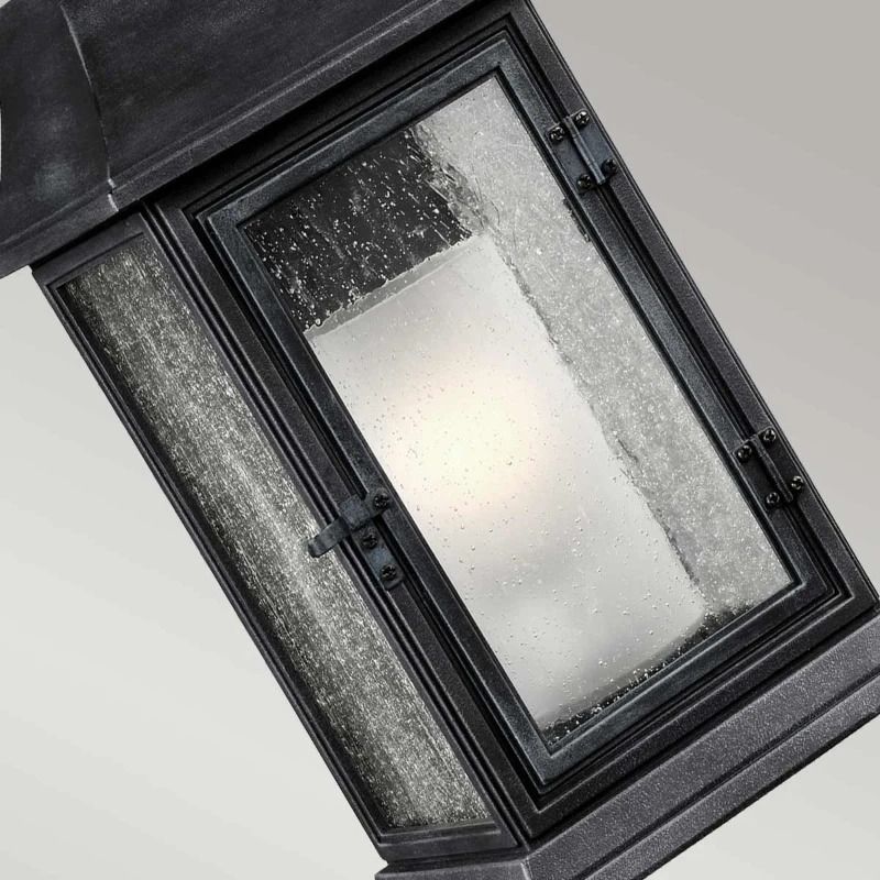 Feiss LED Wand Buitenlamp Shepherd | 1X E27 Max 60W | IP44 | Dimbaar | Dark Weathered Zinc