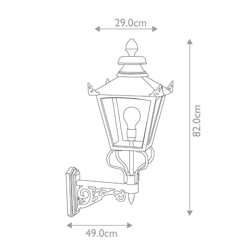 Elstead Lighting LED Wand Buitenlamp Grampian | 1X E27 Max 60W | IP44 | Dimbaar | Black