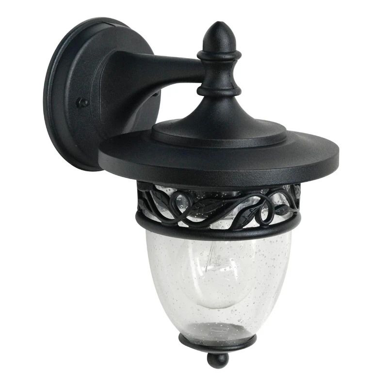 Garden Zone LED Wand Buitenlamp Burford | 1X E27 Max 60W | IP44 | Dimbaar | Black