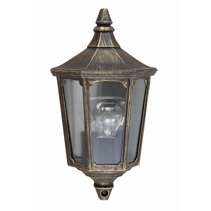 Garden Zone LED Buitenlamp Cricklade | 1X E27 Max 60W | IP44 | Dimbaar | Black/Gold