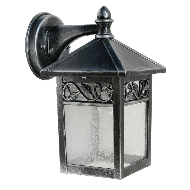Garden Zone LED Wand Buitenlamp Winchcombe | 1X E27 Max 60W | IP44 | Dimbaar | Black/Silver