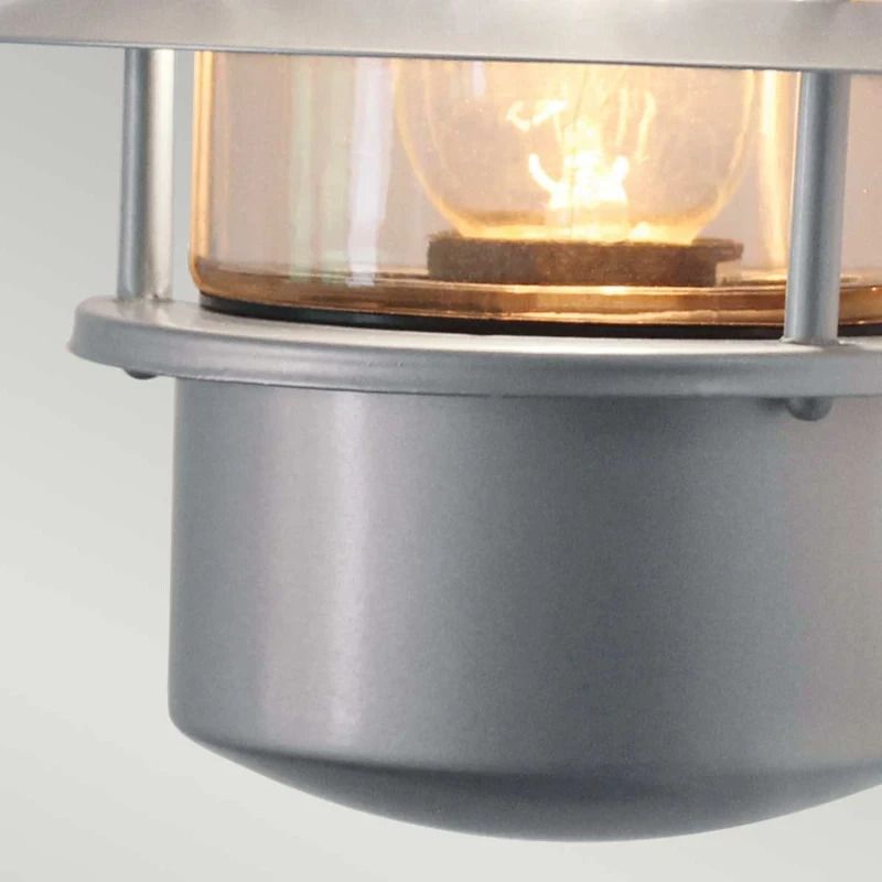Elstead Lighting LED Wand Buitenlamp Helsingor | 1X E27 Max 60W | IP44 | Dimbaar | Silver