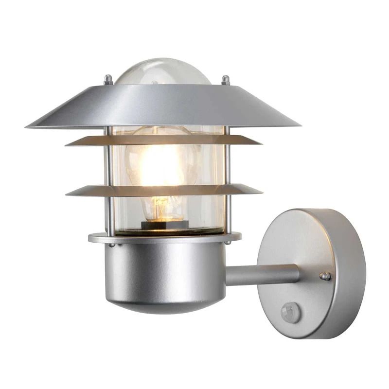 Elstead Lighting LED Wand Buitenlamp Helsingor | 1X E27 Max 60W | IP44 | Dimbaar | Silver
