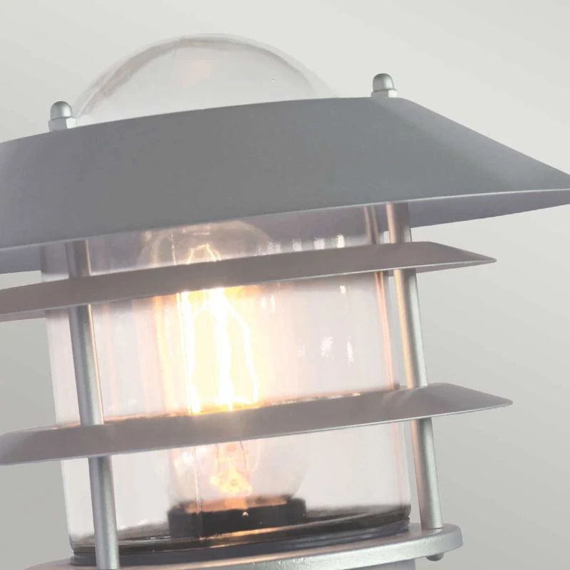 Elstead Lighting LED Wand Buitenlamp Helsingor | 1X E27 Max 60W | IP44 | Dimbaar | Silver