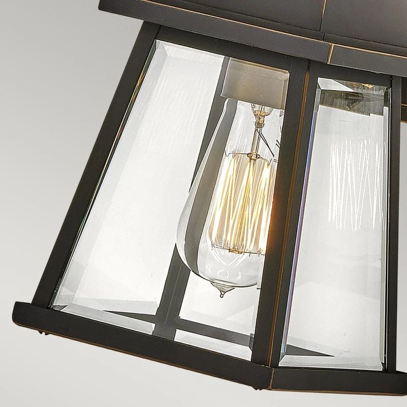 Hinkley LED Wand Buitenlamp Bainbridge | 1X E27 Max 60W | IP44 | Dimbaar | Oil Rubbed Bronze