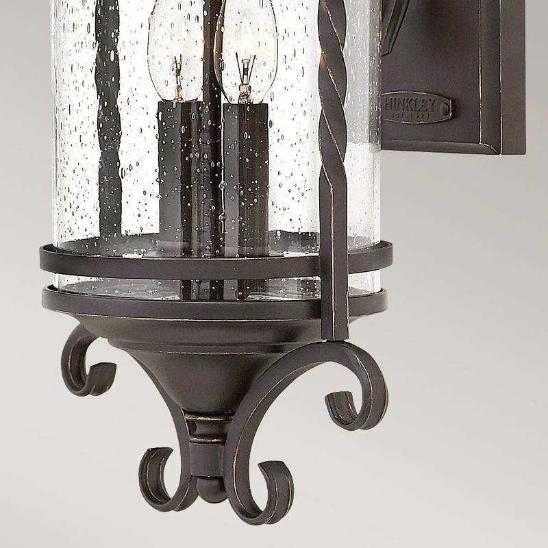 Hinkley LED Wand Buitenlamp Casa | 2X E14 Max 40W | IP44 | Dimbaar | Olde Black