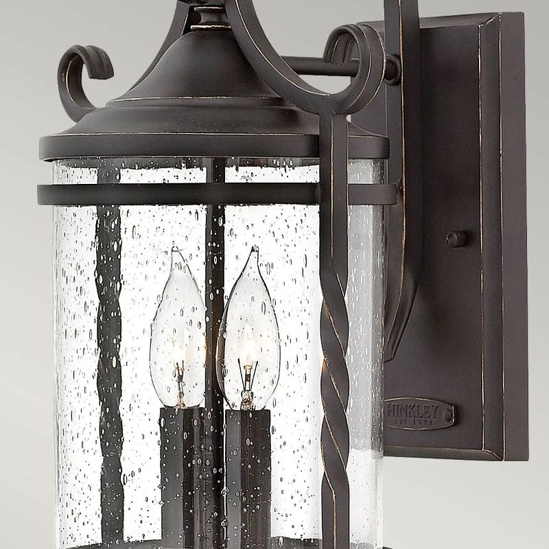 Hinkley LED Wand Buitenlamp Casa | 2X E14 Max 40W | IP44 | Dimbaar | Olde Black