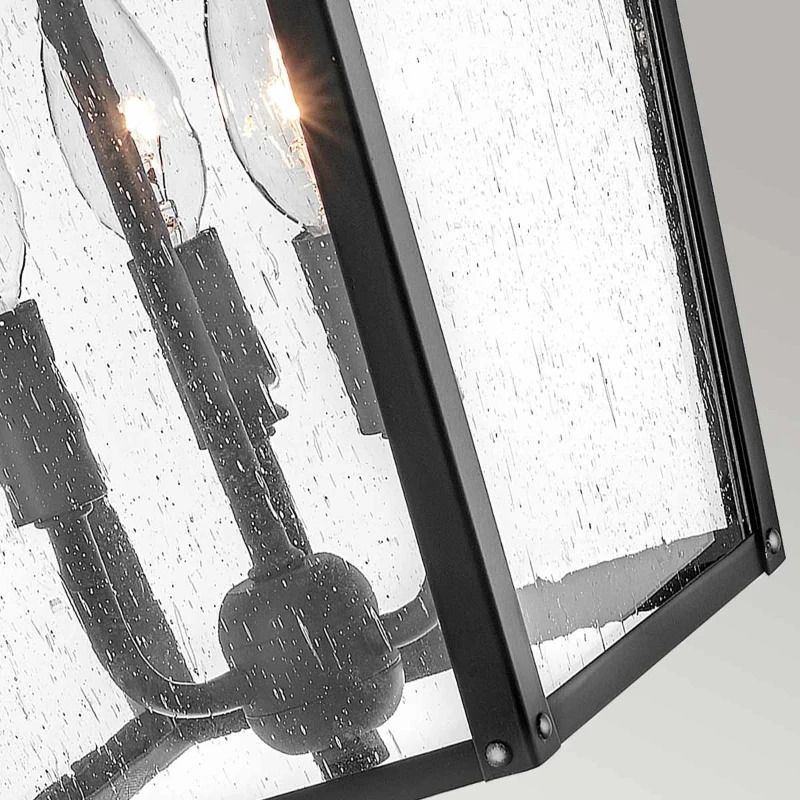 Hinkley LED Wand Buitenlamp Huntersfield | 3X E14 Max 40W | IP44 | Dimbaar | Black