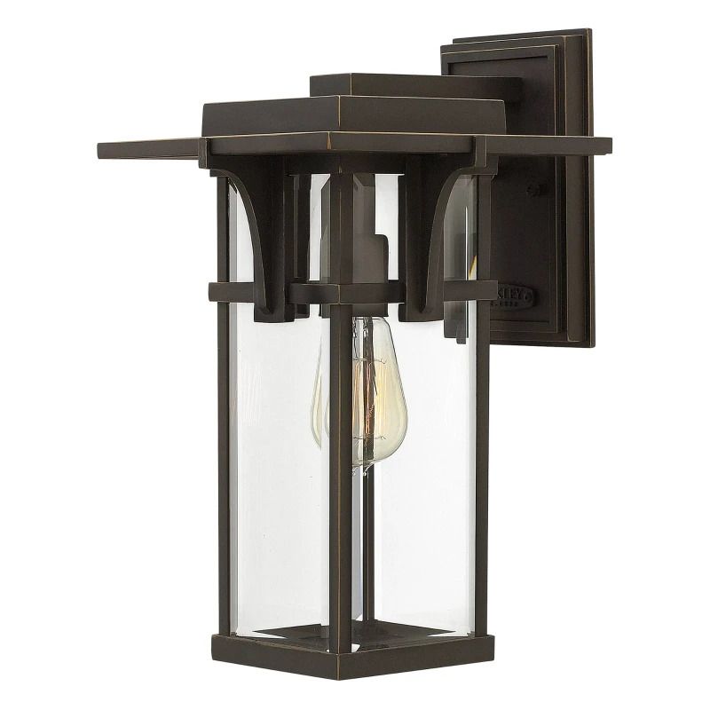Hinkley LED Wand Buitenlamp Manhattan | 1X E27 Max 60W | IP44 | Dimbaar | Oil Rubbed Bronze