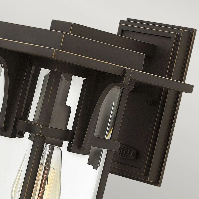 Hinkley LED Wand Buitenlamp Manhattan | 1X E27 Max 60W | IP44 | Dimbaar | Oil Rubbed Bronze