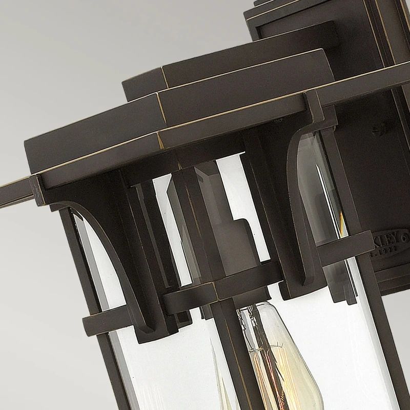 Hinkley LED Wand Buitenlamp Manhattan | 1X E27 Max 60W | IP44 | Dimbaar | Oil Rubbed Bronze