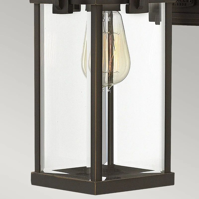 Hinkley LED Wand Buitenlamp Manhattan | 1X E27 Max 60W | IP44 | Dimbaar | Oil Rubbed Bronze
