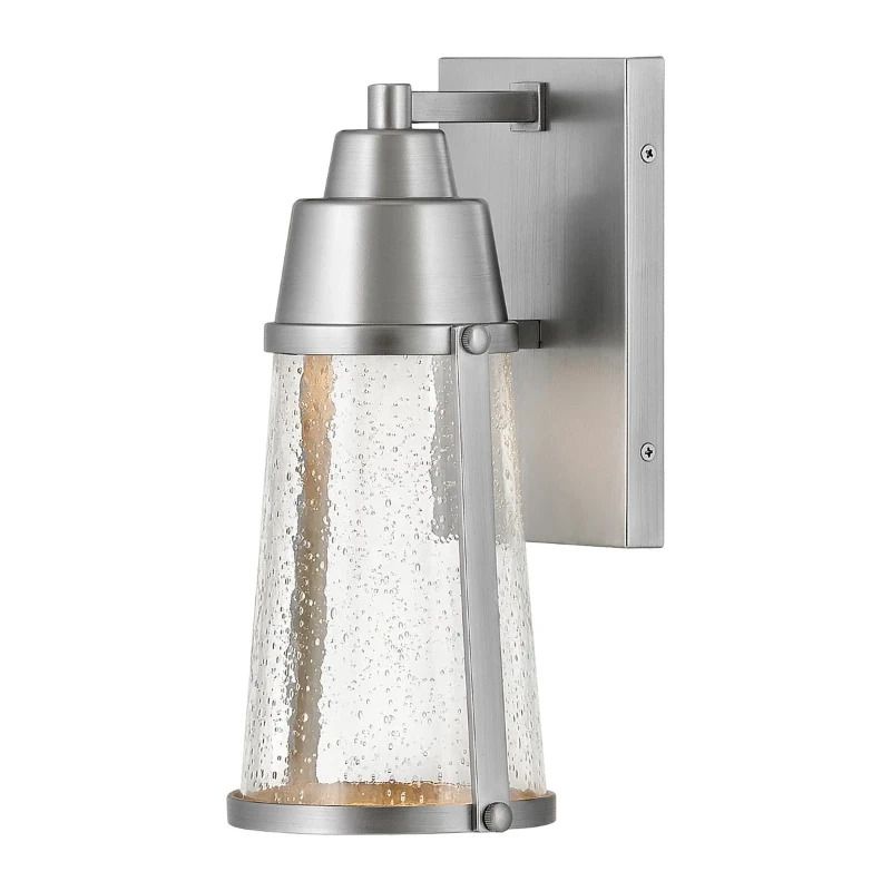 Hinkley LED Wand Buitenlamp Miles | 8W 3000K 560Lm 830 | IP44 | Dimbaar | Painted Satin Nickel