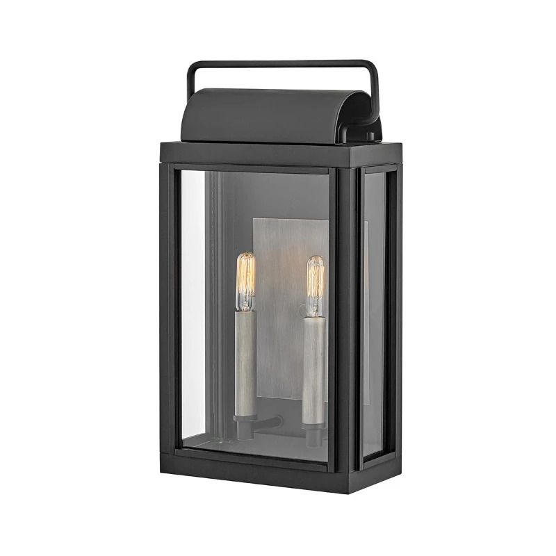 Hinkley LED Wand Buitenlamp Sag Harbor | 2X E14 Max 40W | IP44 | Dimbaar | Black