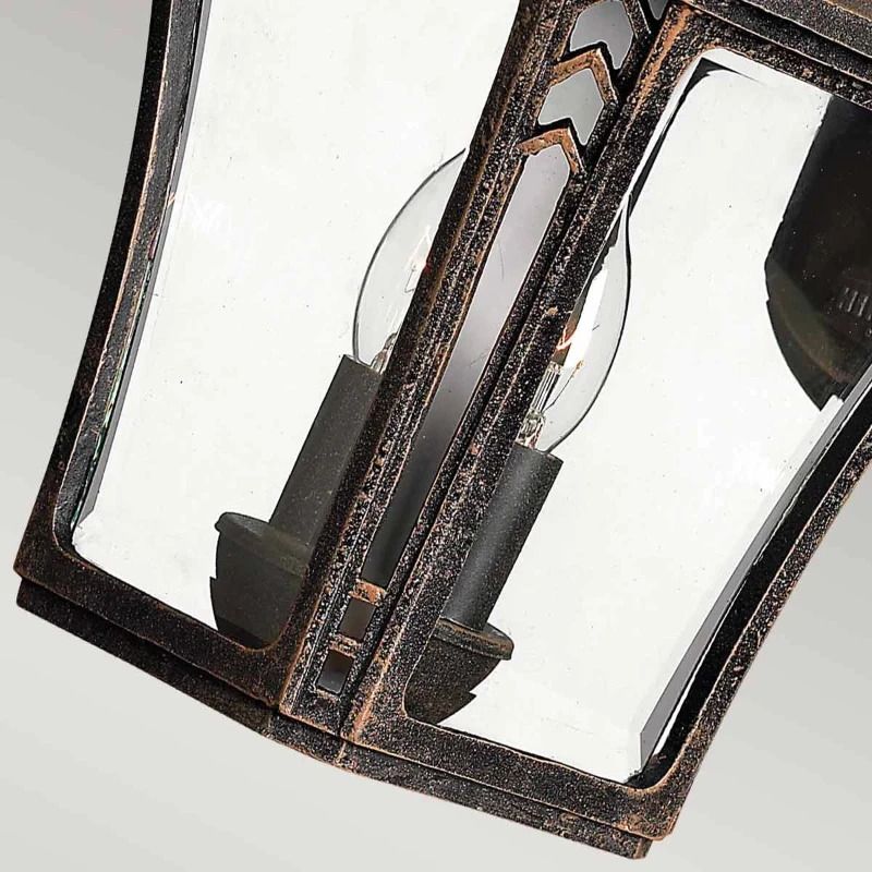 Hinkley LED Wand Buitenlamp Wabash | 2X E14 Max 40W | IP44 | Dimbaar | Mocha
