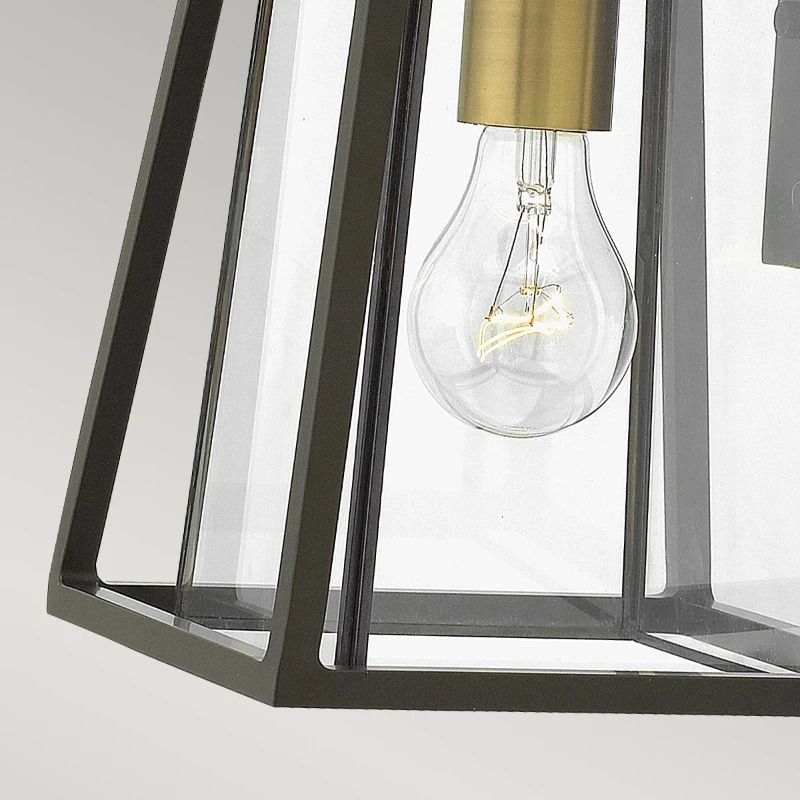 Hinkley LED Wand Buitenlamp Walker | 1X E27 Max 60W | IP44 | Dimbaar | Buckeye Bronze with Heritage Brass