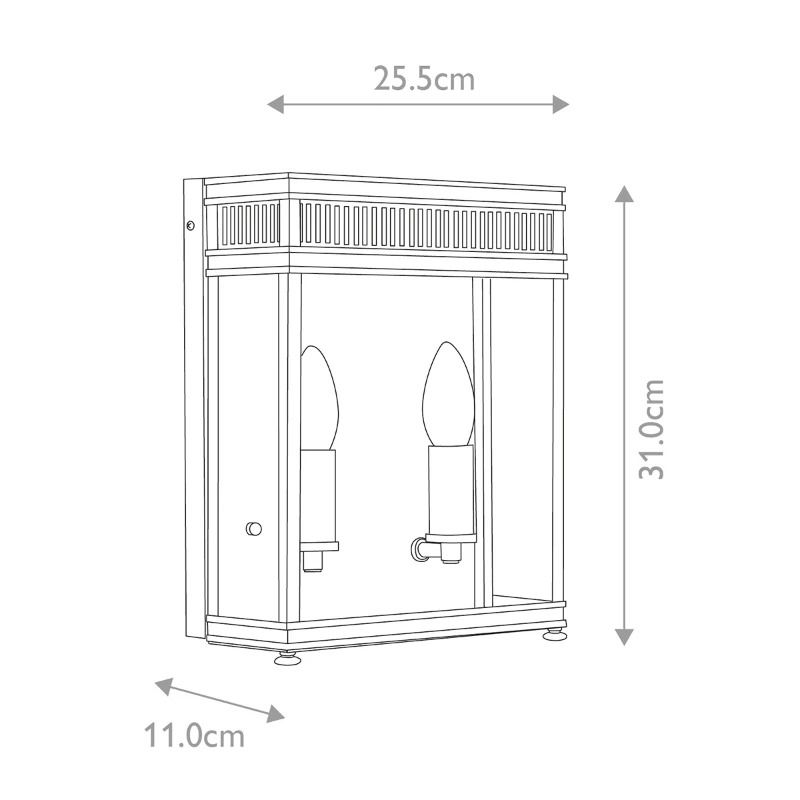 Elstead Lighting LED Buitenlamp Holborn | 2X E14 Max 40W | IP44 | Dimbaar | Polished Chrome
