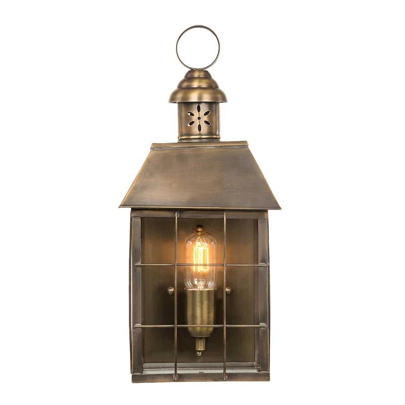 Elstead Lighting LED Wand Buitenlamp Hyde Park | 1X E27 Max 60W | IP44 | Dimbaar | Aged Brass