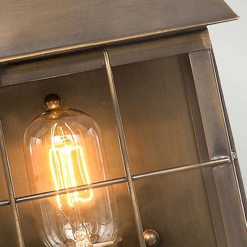 Elstead Lighting LED Wand Buitenlamp Hyde Park | 1X E27 Max 60W | IP44 | Dimbaar | Aged Brass
