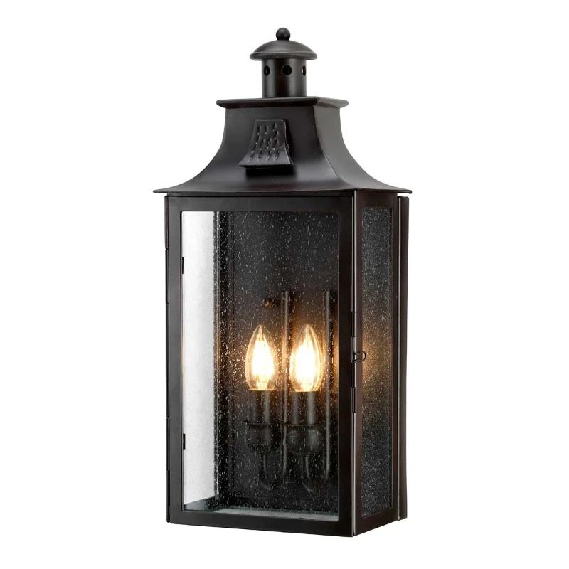 Elstead Lighting LED Wand Buitenlamp Kendal | 2X E14 Max 60W | IP44 | Dimbaar | Old Bronze