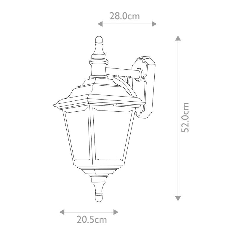 Elstead Lighting LED Wand Buitenlamp Kerry | 1X E27 Max 60W | IP44 | Dimbaar | Black
