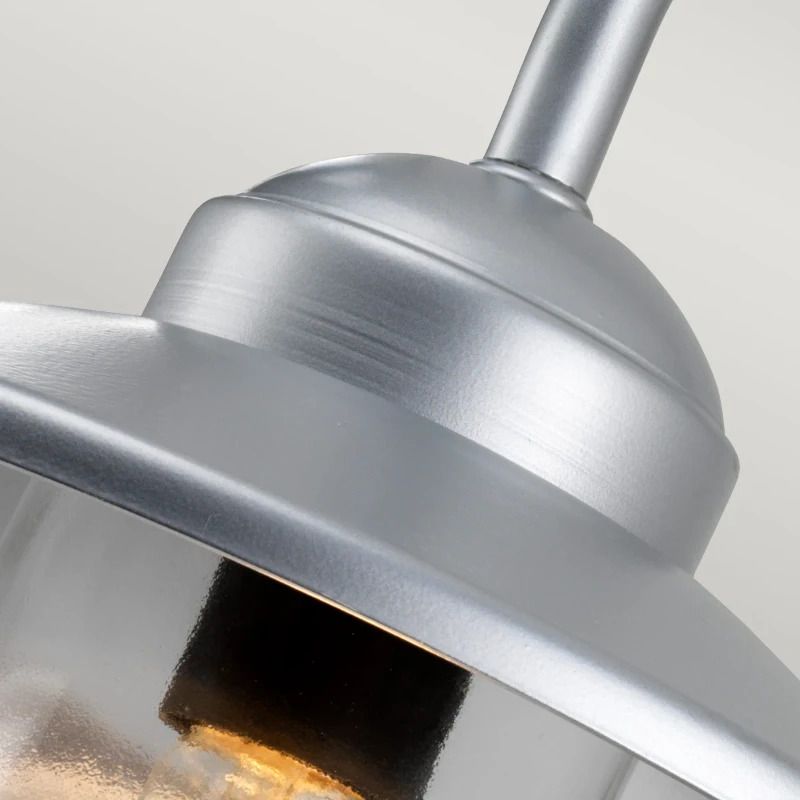 Elstead Lighting LED Wand Buitenlamp Klampenborg | 1X E27 Max 60W | IP44 | Dimbaar | Silver