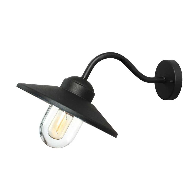 Elstead Lighting LED Wand Buitenlamp Klampenborg | 1X E27 Max 60W | IP44 | Dimbaar | Black