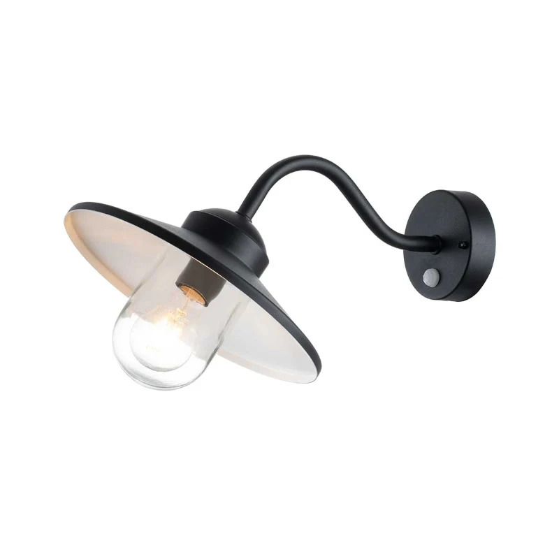 Elstead Lighting LED Wand Buitenlamp Klampenborg | 1X E27 Max 60W | IP44 | Dimbaar | Black