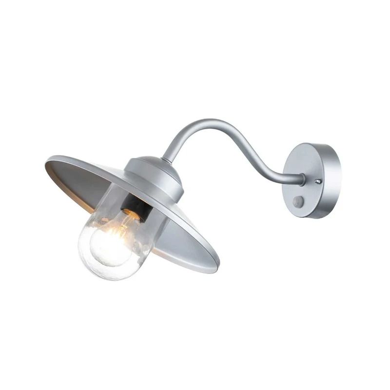 Elstead Lighting LED Wand Buitenlamp Klampenborg | 1X E27 Max 60W | IP44 | Dimbaar | Silver