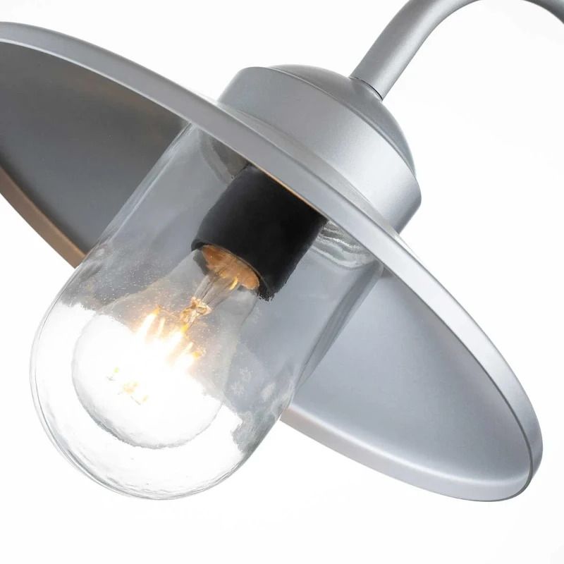 Elstead Lighting LED Wand Buitenlamp Klampenborg | 1X E27 Max 60W | IP44 | Dimbaar | Silver