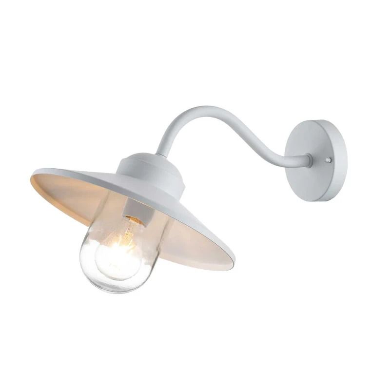 Elstead Lighting LED Wand Buitenlamp Klampenborg | 1X E27 Max 60W | IP44 | Dimbaar | White