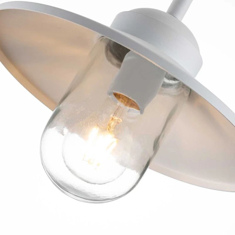 Elstead Lighting LED Wand Buitenlamp Klampenborg | 1X E27 Max 60W | IP44 | Dimbaar | White