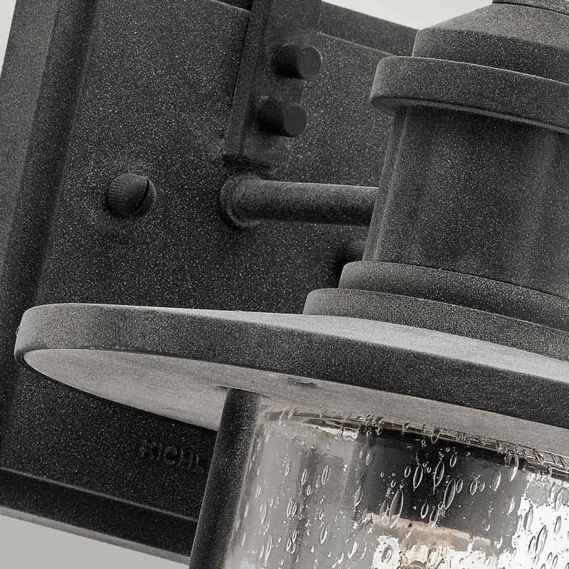 Kichler LED Wand Buitenlamp Riverwood | 1X E27 Max 60W | IP44 | Dimbaar | Weathered Zinc