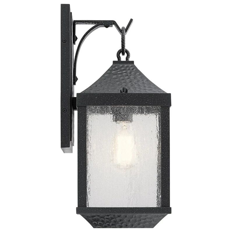 Kichler LED Wand Buitenlamp Springfield | 1X E27 Max 60W | IP44 | Dimbaar | Distressed Black