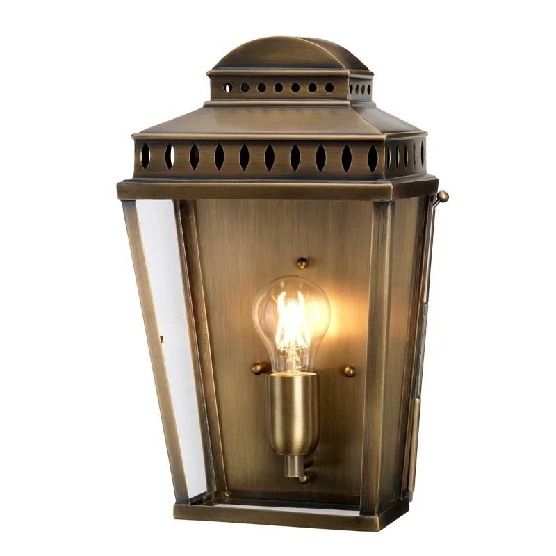 Elstead Lighting LED Wand Buitenlamp Mansion House | 1X E27 Max 60W | IP44 | Dimbaar | Aged Brass