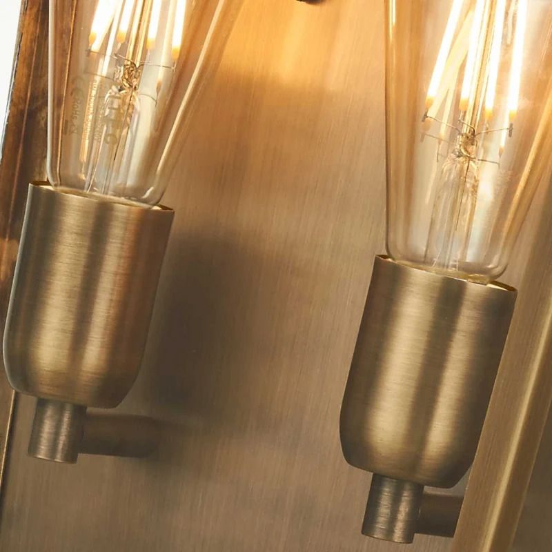 Elstead Lighting LED Wand Buitenlamp Mansion House | 2X E27 Max 60W | IP44 | Dimbaar | Aged Brass