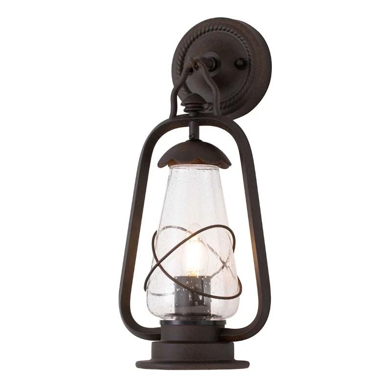 Elstead Lighting LED Wand Buitenlamp Miners | 1X E27 Max 60W | IP44 | Dimbaar | Old Bronze