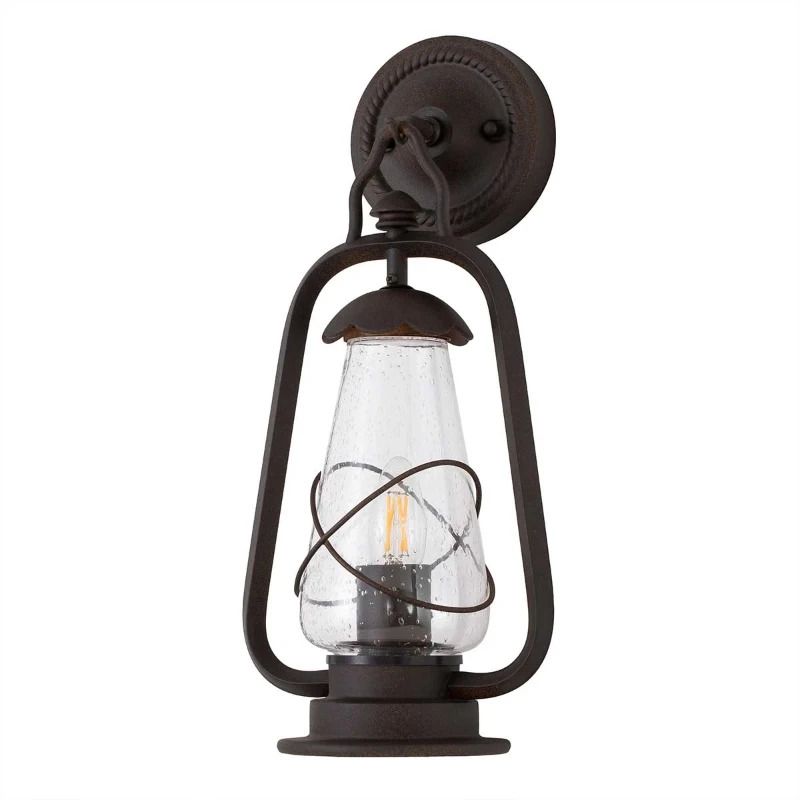 Elstead Lighting LED Wand Buitenlamp Miners | 1X E27 Max 60W | IP44 | Dimbaar | Old Bronze