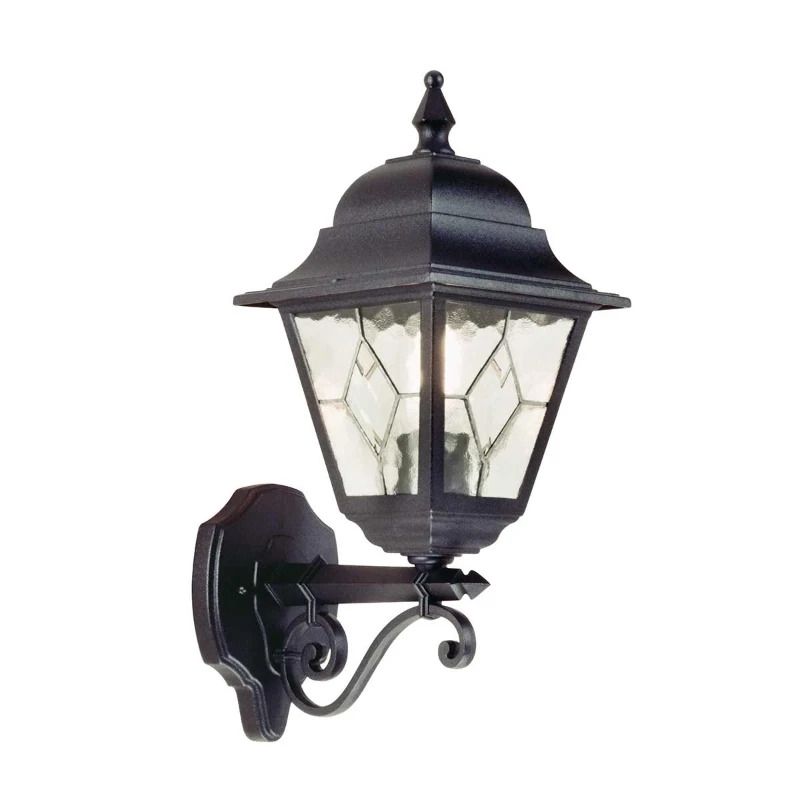 Elstead Lighting LED Wand Buitenlamp Norfolk | 1X E27 Max 60W | IP44 | Dimbaar | Black