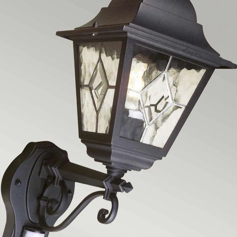 Elstead Lighting LED Wand Buitenlamp Norfolk | 1X E27 Max 60W | IP44 | Dimbaar | Black