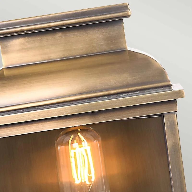 Elstead Lighting LED Wand Buitenlamp Old Bailey | 1X E27 Max 60W | IP44 | Dimbaar | Aged Brass