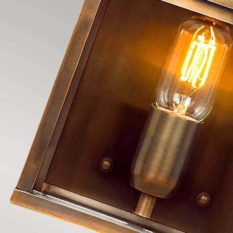 Elstead Lighting LED Wand Buitenlamp Old Bailey | 1X E27 Max 60W | IP44 | Dimbaar | Aged Brass