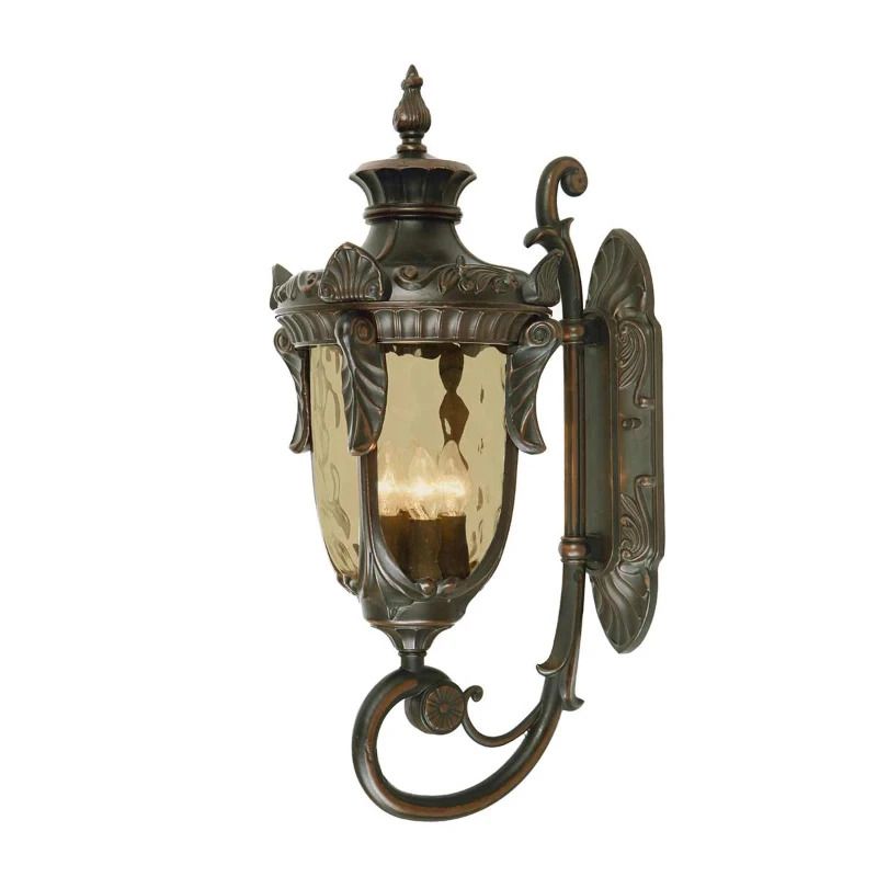 Elstead Lighting LED Wand Buitenlamp Philadelphia | 3X E14 Max 60W | IP44 | Dimbaar | Old Bronze