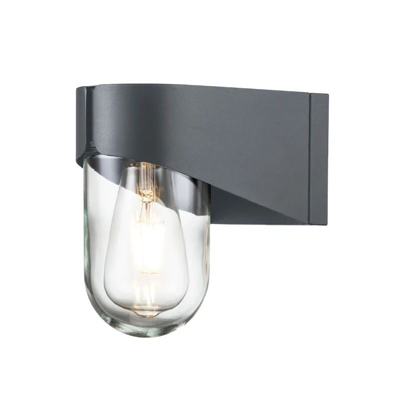 Elstead Lighting LED Wand Buitenlamp Porto | 1X E27 Max 40W | IP44 | Dimbaar | Grey